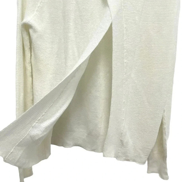 A.L.C. Italian Yarn Split Back Linen-Blend Long Sleeve Sweater Top Casual Size S - Picture 4 of 8